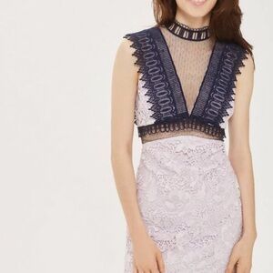 Topshop Lilac Sheath Midi Dress